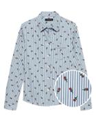 Banana Republic Quinn Straight-fit Rose Print Shirt
