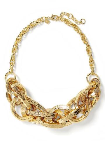 Banana Republic Glimmer Glamour Statement Necklace - Gold