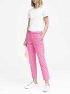 Banana Republic Womens Avery Straight-fit Lightweight Wool Ankle Pant Pink Size 4