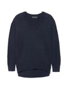 Banana Republic Womens Supersoft Cotton Blend V-neck Sweater Navy Size Xxs