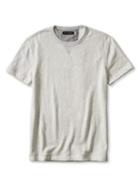 Banana Republic Mens Short Sleeve Terry Sweatshirt Size L Tall - Gray