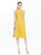 Banana Republic Womens Button Front Crepe Pocket Dress Size 0 - Lemon Drop