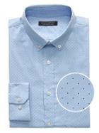 Banana Republic Slim-fit Tech-stretch Cotton Dot Print Shirt