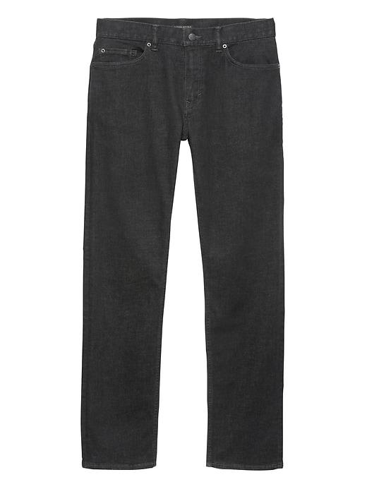 Banana Republic Mens Straight Rapid Movement Denim Black Jean Matte Black Size 35w