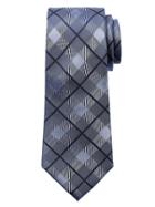 Banana Republic Mens Summer Tartan Silk Nanotex Tie Marfa Blue Size One Size