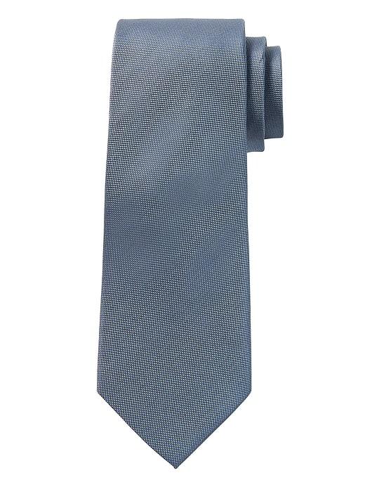 Banana Republic Mens Oxford Silk Nanotex Tie Nightshadow Blue Size One Size