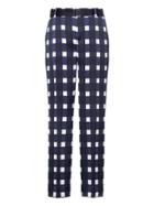 Banana Republic Womens Petite Avery Straight-fit Gingham Pant Blue Multi Size 8