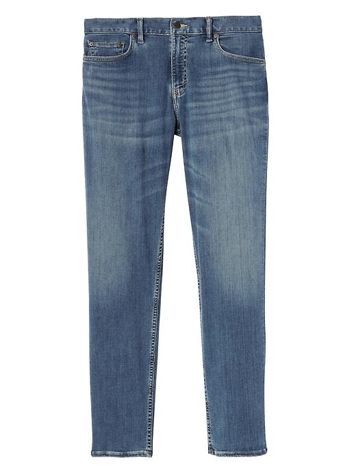 Banana Republic Mens Athletic Tapered Rapid Movement Denim Light Wash Jean Rev Wash Size 42w