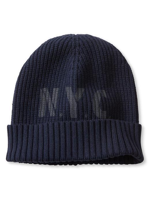 Banana Republic Mens &quot;nyc&quot; Beanie Size One Size - Navy