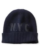 Banana Republic Mens &quot;nyc&quot; Beanie Size One Size - Navy