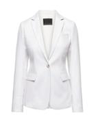 Banana Republic Womens Long And Lean-fit Stretch Linen-cotton Blazer White Size 0