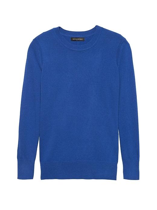 Banana Republic Womens Italian Merino-blend Crew-neck Sweater Royal Blue Size Xl