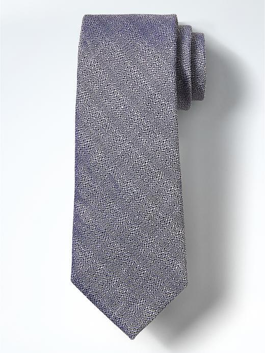 Banana Republic Mens Textured Silk Linen Nanotex Tie Navy Size One Size
