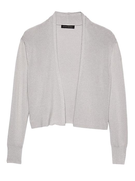 Banana Republic Metallic Cropped Cardigan Sweater