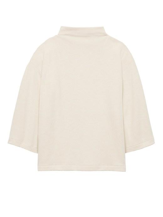 Banana Republic Womens Brushed Jersey Mock-neck Top Beige Stone Size S