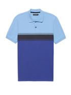 Banana Republic Mens Slim Luxury-touch Performance Chest Stripe Polo Shirt Sky Blue Size M