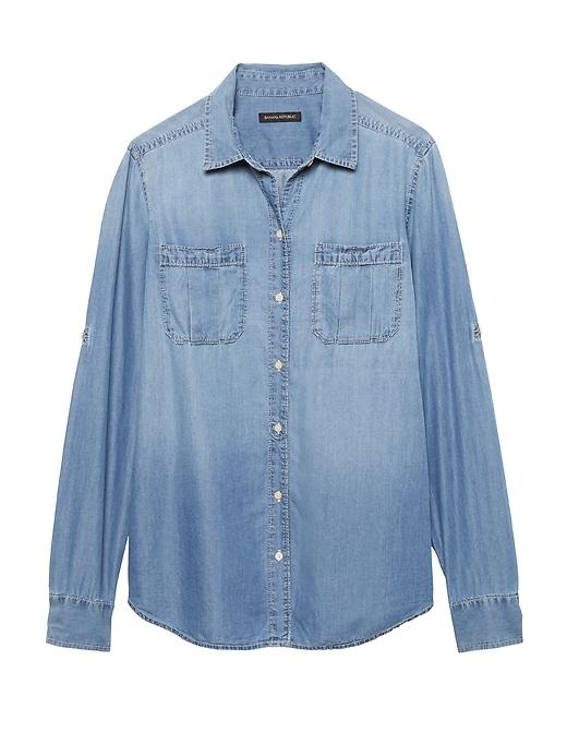 Banana Republic Dillon Classic-fit Chambray Utility Shirt