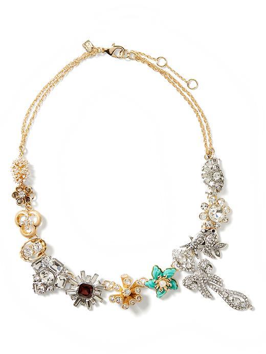 Banana Republic Faded Grandeur Brooch Necklace Size One Size - Gold