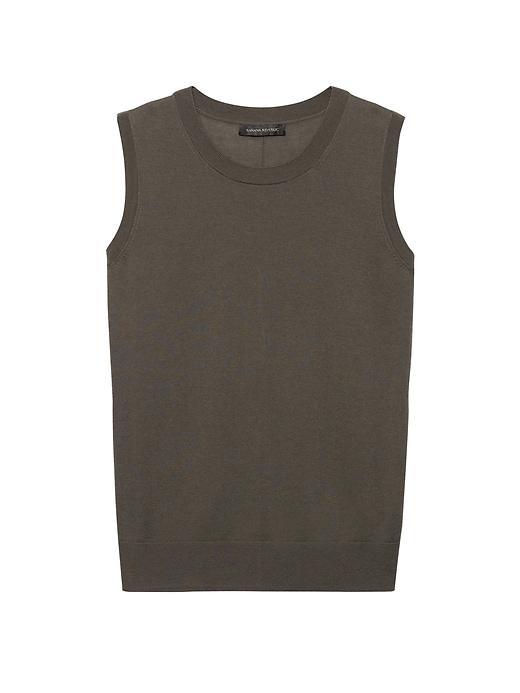 Banana Republic Womens Machine-washable Merino Sweater Shell Bronze Olive Size S