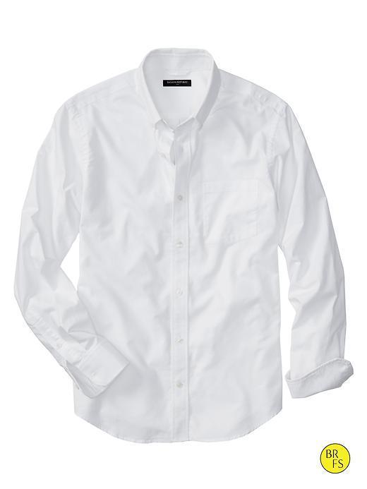 Banana Republic Mens Factory Oxford Shirt Size L - White