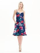 Banana Republic Womens Floral Strappy Dress Size 0 - Pop Pink