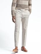 Banana Republic Mens Slim Heritage Cream Cotton Linen Suit Trouser - Cream