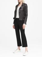 Banana Republic Womens Ponte Crop Flare Pull-on Pant Black Size L