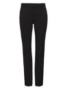 Banana Republic Womens Ryan Slim Straight-fit Machine-washable Italian Wool Blend Pant Black Size 16