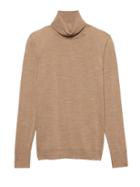 Banana Republic Womens Machine-washable Merino Turtleneck Sweater Camel Size M