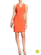 Banana Republic Womens Factory Back Cut Out Dress Size 0 - Reddish Orange