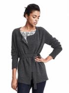 Banana Republic Womens Aire Belted Cardigan Size L - Charcoal