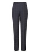 Banana Republic Mens Slim Navy Plaid Italian Wool Suit Trouser Navy Size 36w