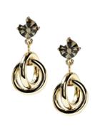 Banana Republic Womens Interlocking Links Drop Earring Gold Size One Size