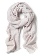Banana Republic Womens Sheer Plaid Extra-large Square Scarf Shell Gray Size One Size