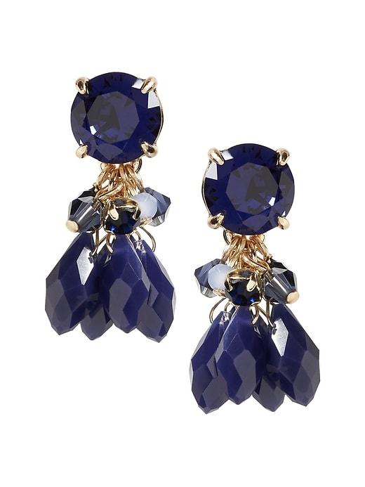 Banana Republic Womens Cascading Bead Drop Earring Coastal Blue Size One Size