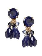 Banana Republic Womens Cascading Bead Drop Earring Coastal Blue Size One Size