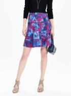 Banana Republic Womens Flare Print Skirt Size 0 - Hot Pink