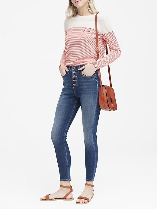 Banana Republic High-rise Skinny Button Fly Jean