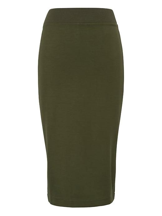 Banana Republic Womens Ponte Midi Pencil Skirt Dark Olive Size Xxs