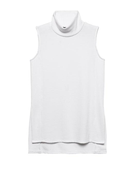 Banana Republic Womens Luxe Spun High-low Turtleneck Top White Size Xs
