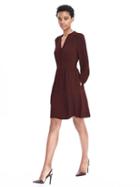 Banana Republic Womens Long Sleeve Shirtdress Size 0 - Bordeaux Kiss