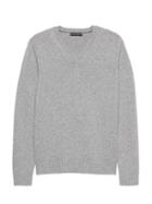 Banana Republic Mens Cashmere V-neck Sweater Light Gray Size Xs