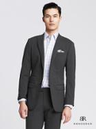 Banana Republic Mens Monogram Gray Pinstripe Wool Suit Jacket Size 36 Regular - Charcoal