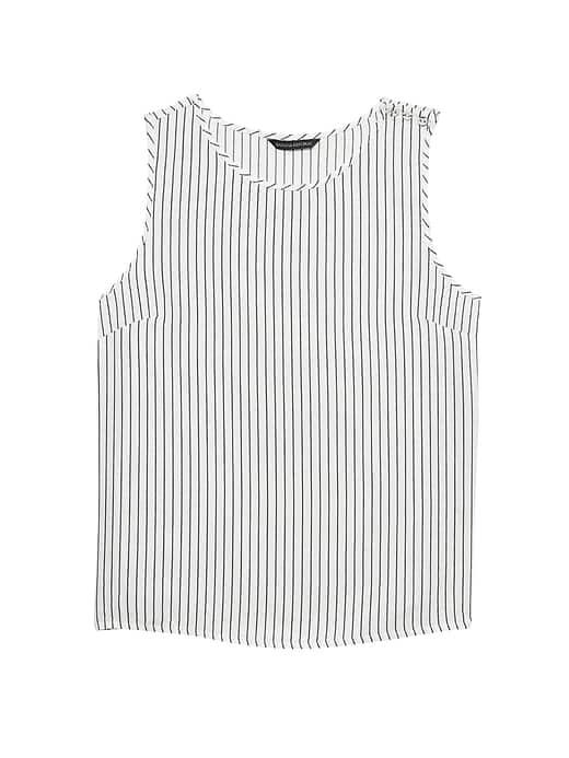 Banana Republic Stripe Button-shoulder Shell