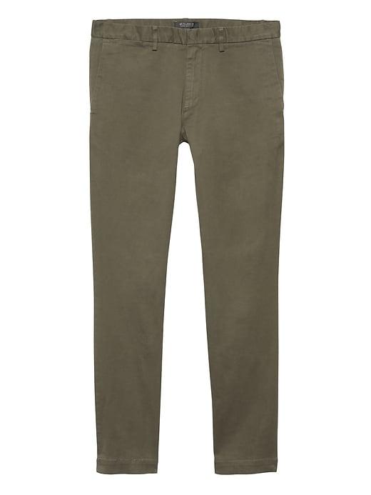 Banana Republic Mens Br X Kevin Love   Fulton Skinny Garment Dyed Chino Pant New Juniper Green Size 26w