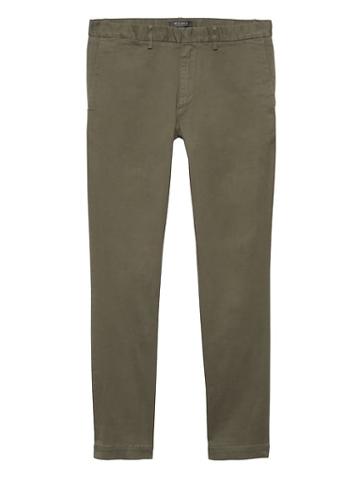 Banana Republic Mens Br X Kevin Love   Fulton Skinny Garment Dyed Chino Pant New Juniper Green Size 26w