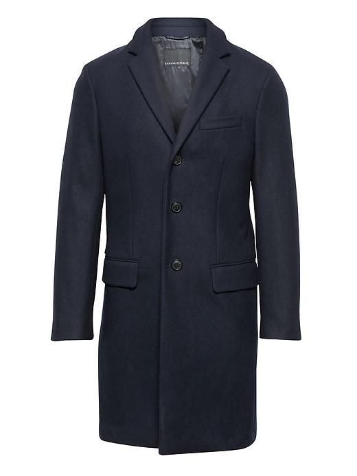 Banana Republic Mens Br X Kevin Love   Italian Wool Blend Topcoat Navy Blue Size Xs