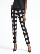 Banana Republic Sloan Fit Gingham Pant - Black/white