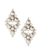 Banana Republic Womens Luminous Pearl Statement Clip-on Earring Gray Size One Size