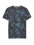 Banana Republic Mens Vintage Palm Graphic Crew-neck T-shirt Sunny Gray Size M